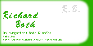 richard both business card