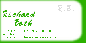 richard both business card